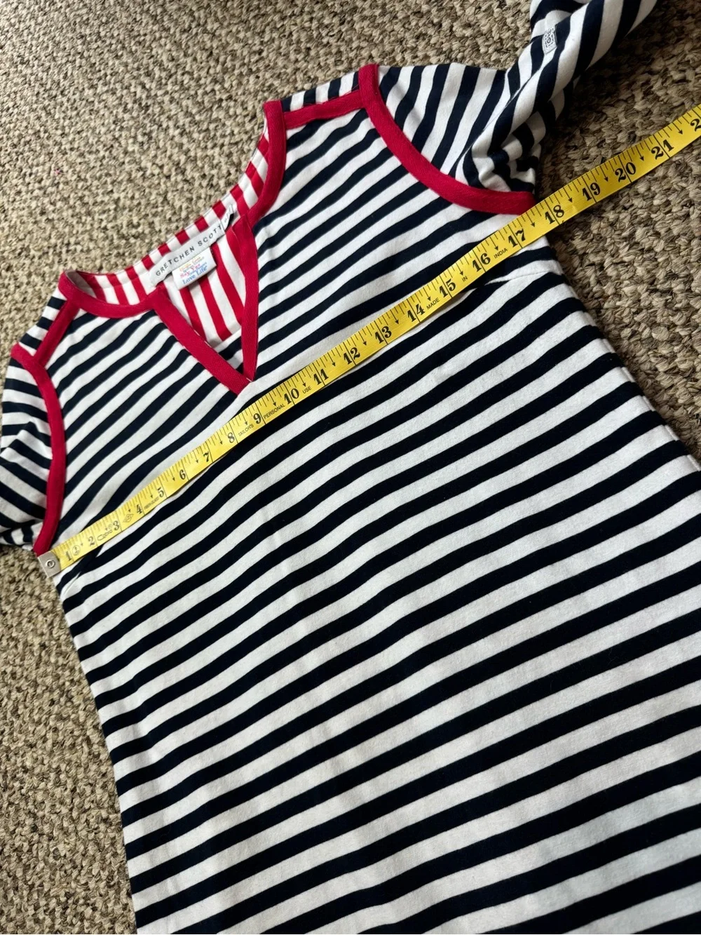 Gretchen Scott Admiral Ahoy Striped Tunic size S